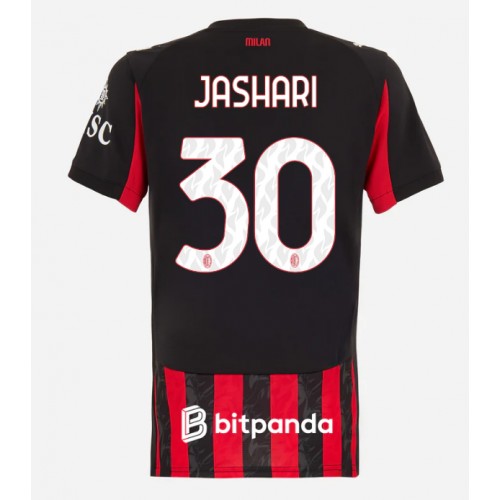 Dámy Fotbalový dres AC Milan Ardon Jashari #30 2025-26 Domácí Krátký Rukáv